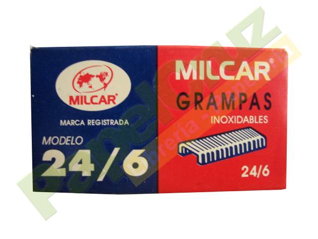 Grapas Milcar 24/6 x 1000 unids. – PapelCruz Libreria – Papeleria