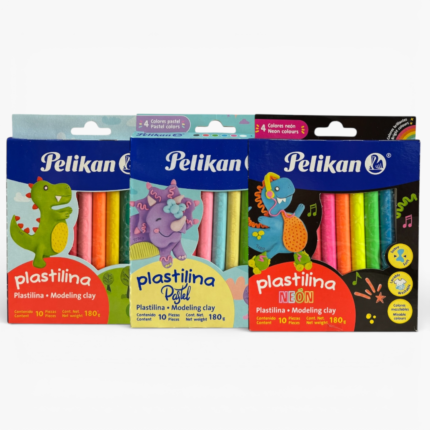 Plastilina Pelikan 10 colores. Flexible no grasosa