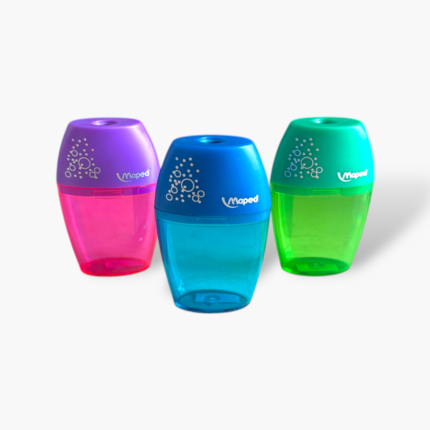 Tajador plastico Maped Shaker c/deposito dif.color