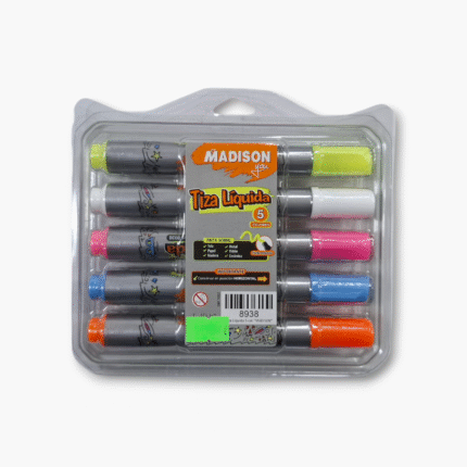 Marcador Madison Tiza liquida x 5 colores