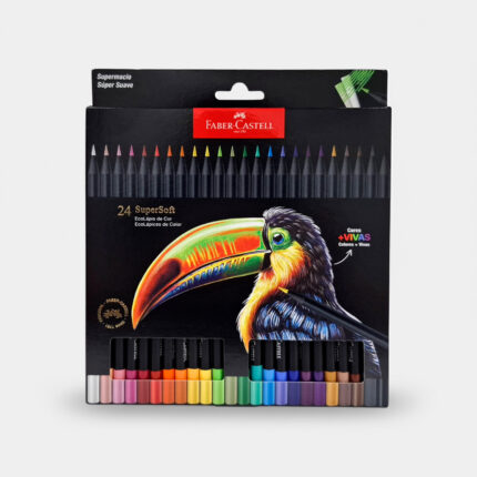 Lápices Faber Castell SuperSoft de 24 colores