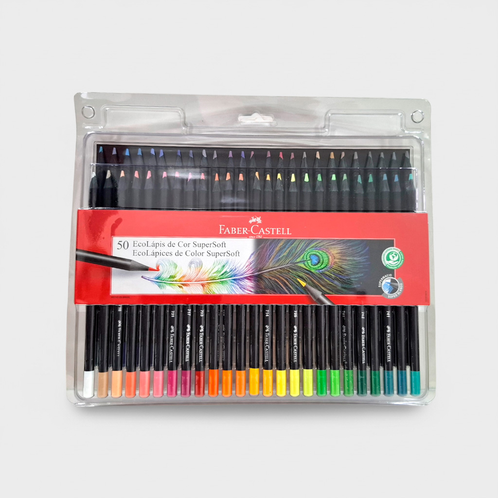 Lápices Faber Castell SuperSoft de 50 colores